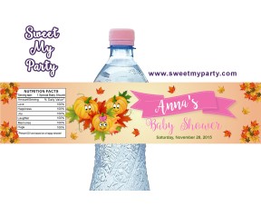 Pumpkin Baby Shower water bottle labels, (001bspump)